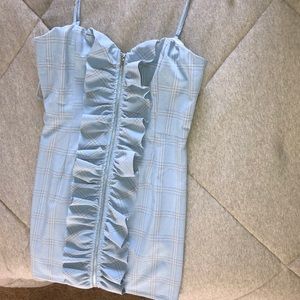 Light blue ruffle dress